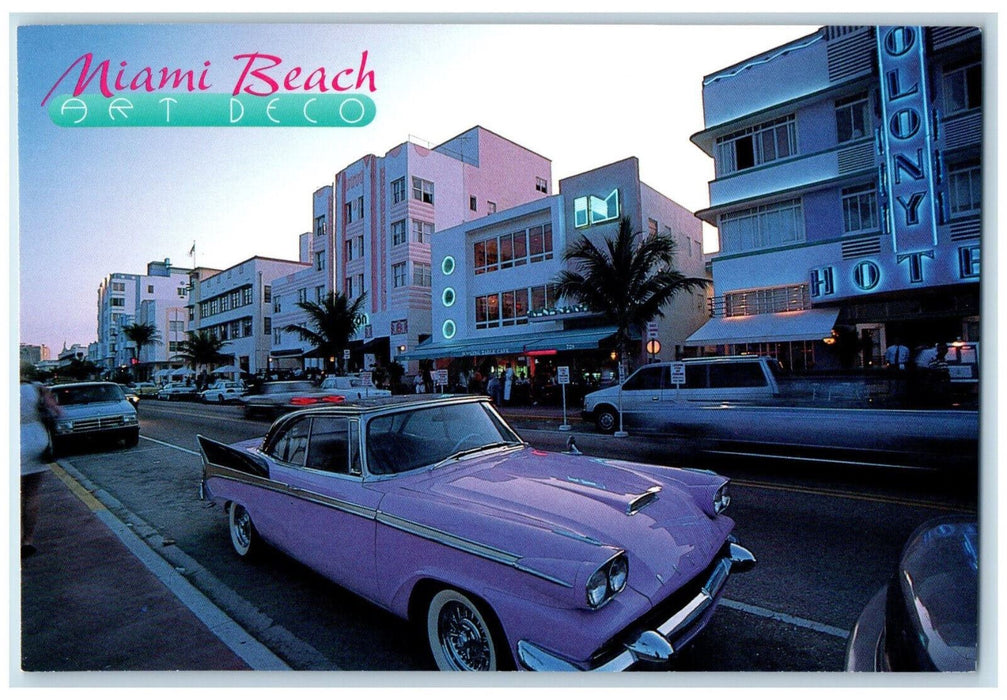 c1970's Miami Beach Art Deco Along Ocean Drive Florida FL Unposted Postcard