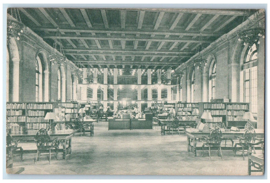 c1940's Social Science Technology Room St. Paul Public Library MN Postcard