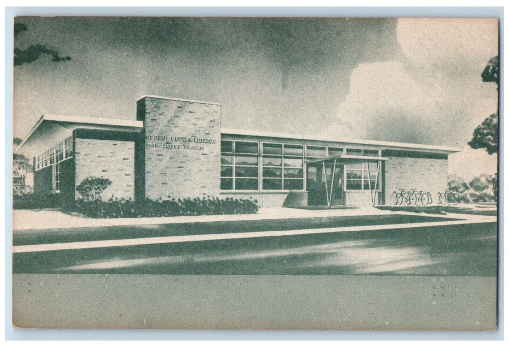 c1950's St. Paul Public Library Rich Street Branch Street St. Paul MN Postcard