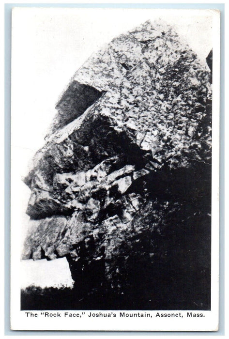 The Rock Face Joshua's Mountain Assonet Massachusetts MA RPPC Photo Postcard