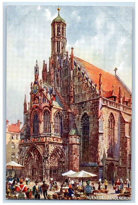 c1910 Nurnberg Frauenkirche Nuremberg Germany Oilette Tuck Art Postcard