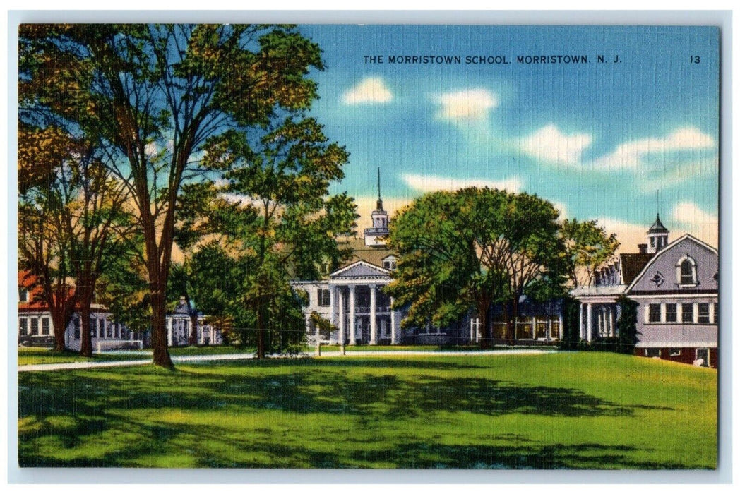 c1940 Morristown School Private Preparatory Field Morristown New Jersey Postcard