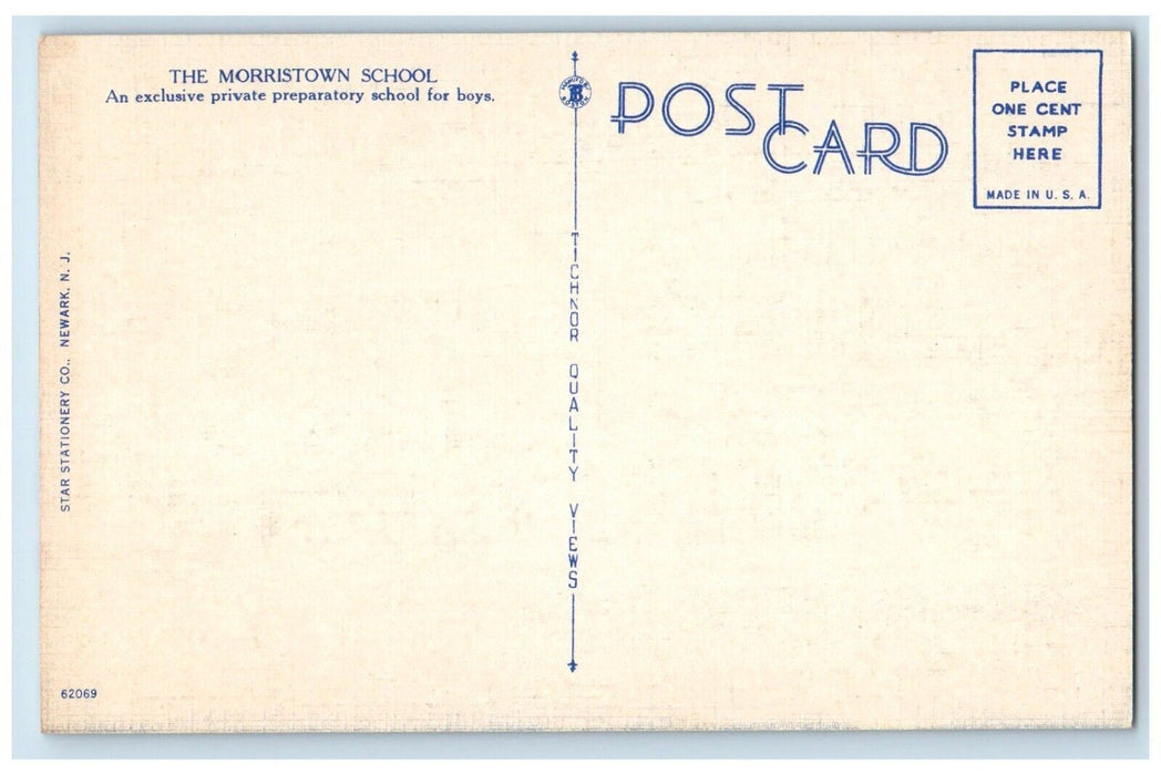 c1940 Morristown School Private Preparatory Field Morristown New Jersey Postcard