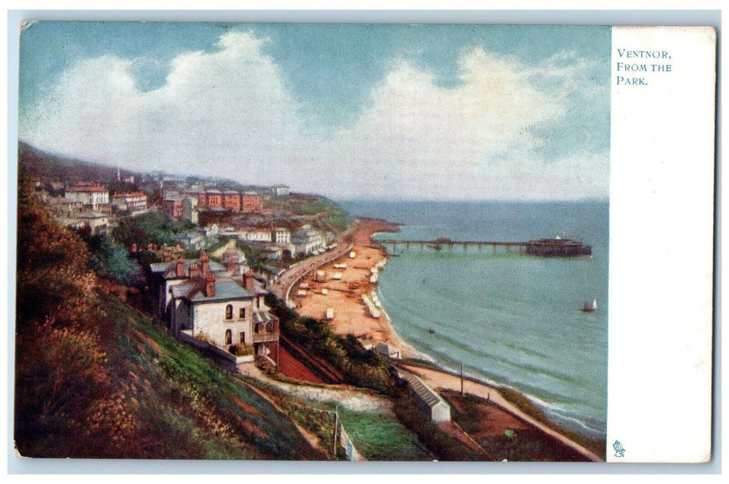 c1910 Ventnor From The Park Isle of Wight England Tuck Art Antique Postcard