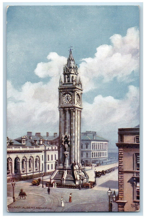 c1910 Albert Memorial Belfast Northern Ireland Oilette Tuck Art Antique Postcard