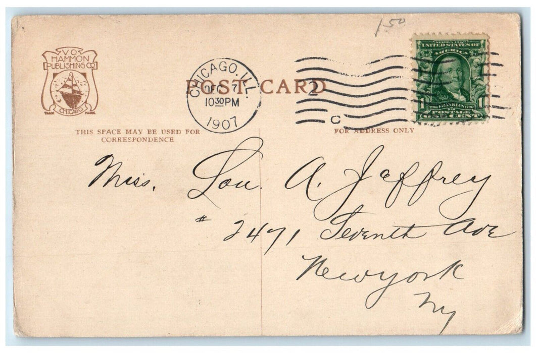 1907 Exchange Avenue Stock Yards Sheep Barn Flock Chicago Illinois IL Postcard