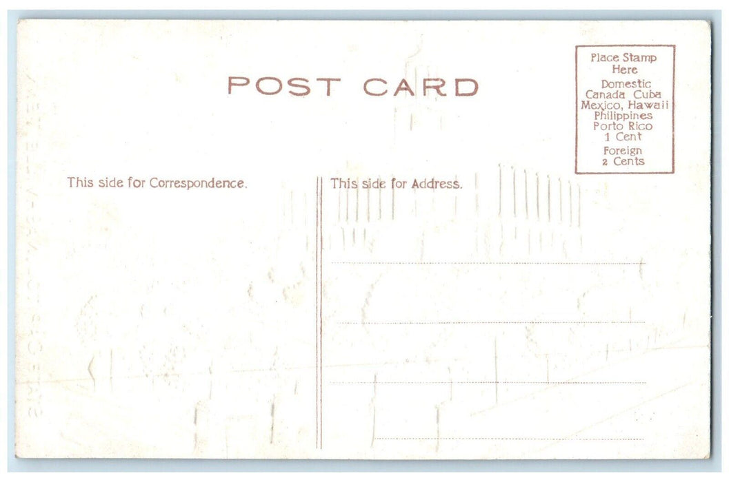 c1910 State Capitol Exterior Building Nashville Tennessee TN Embossed Postcard