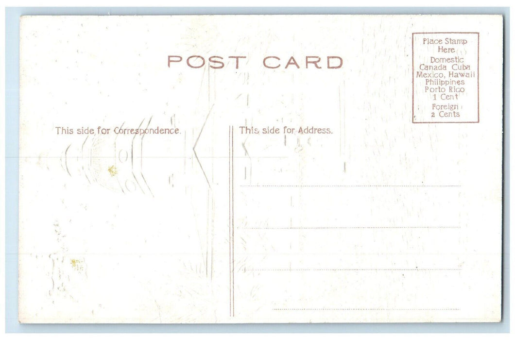 c1910 State House Exterior Night Moonlight Annapolis Maryland Embossed Postcard