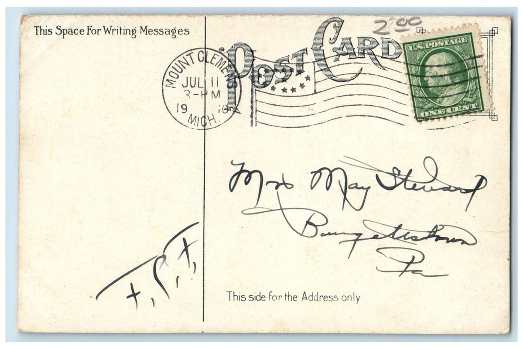 c1910 Easter Lilies Ciniraia Bloom Horticultural Bldg Detroit Michigan Postcard