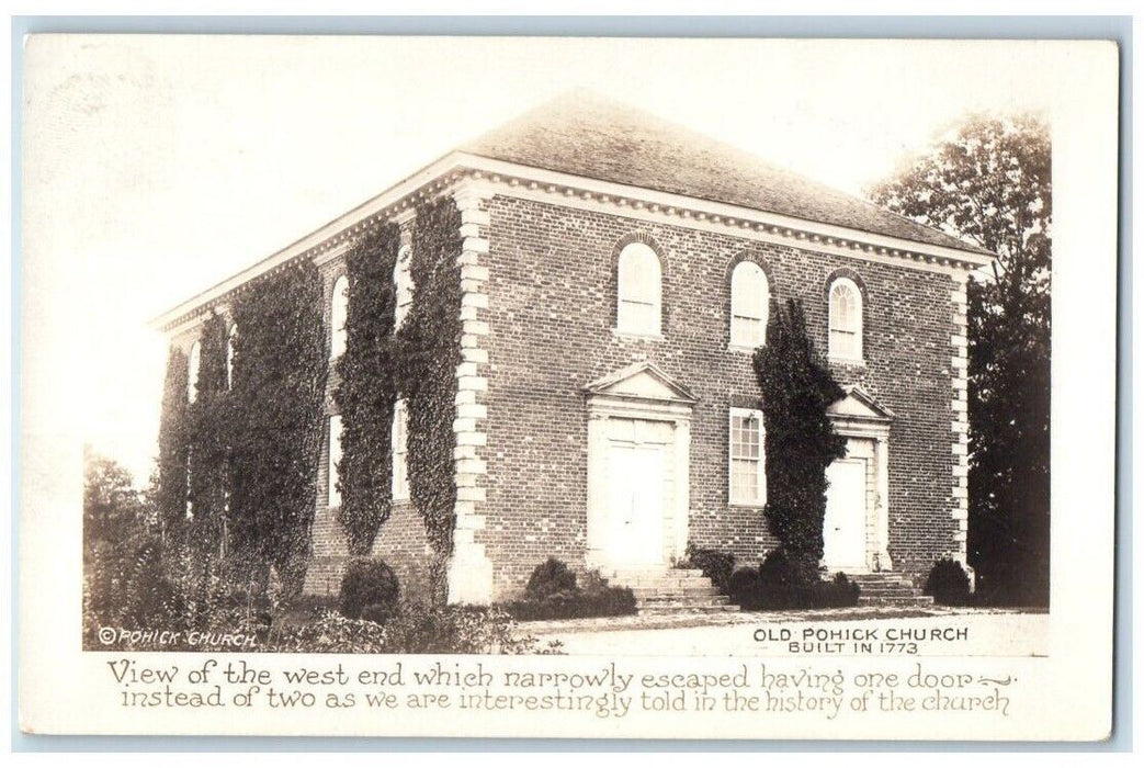 c1926 View Of Old Episcopal Pohick Church Lorton Virginia VA RPPC Photo Postcard