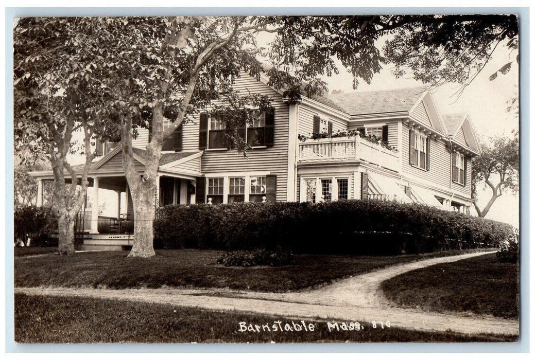 c1910's Home Residence View Barnstable Massachusetts MA RPPC Photo Postcard