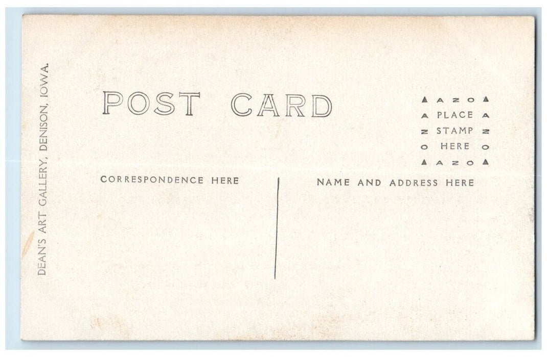 c1910 Crawford County Court House View Denison Iowa IA RPPC Photo Postcard