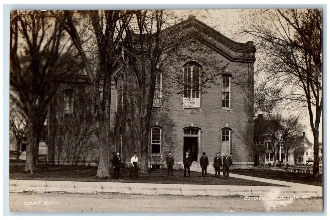 c1910's Jackson County Court House View Maquoketa Iowa IA RPPC Photo Postcard