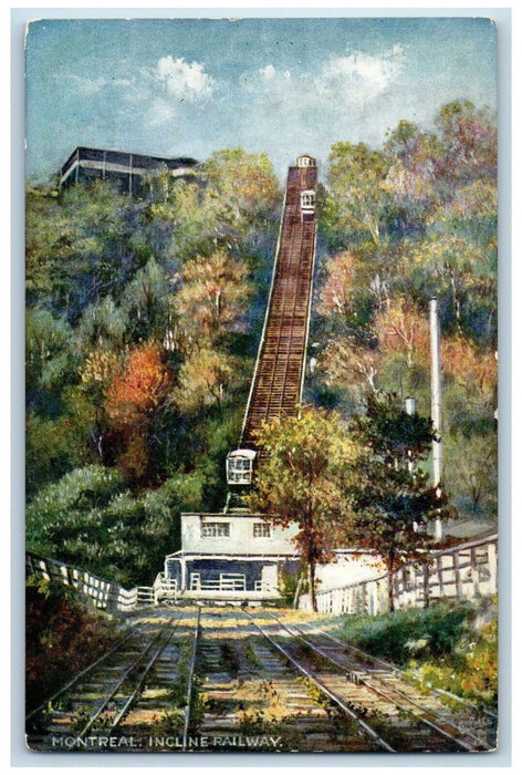 c1910 Incline Railway Montreal Quebec Canada Oilette Tuck Art Antique Postcard