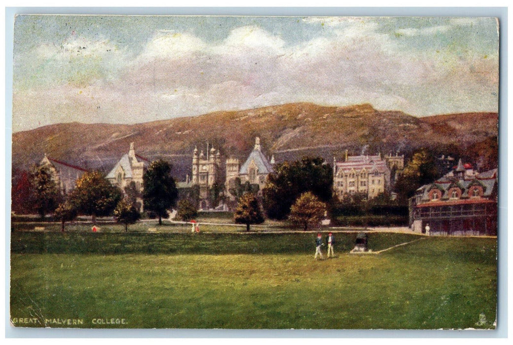 1904 Great Malvern College Great Malvern England Oilette Tuck Art Postcard