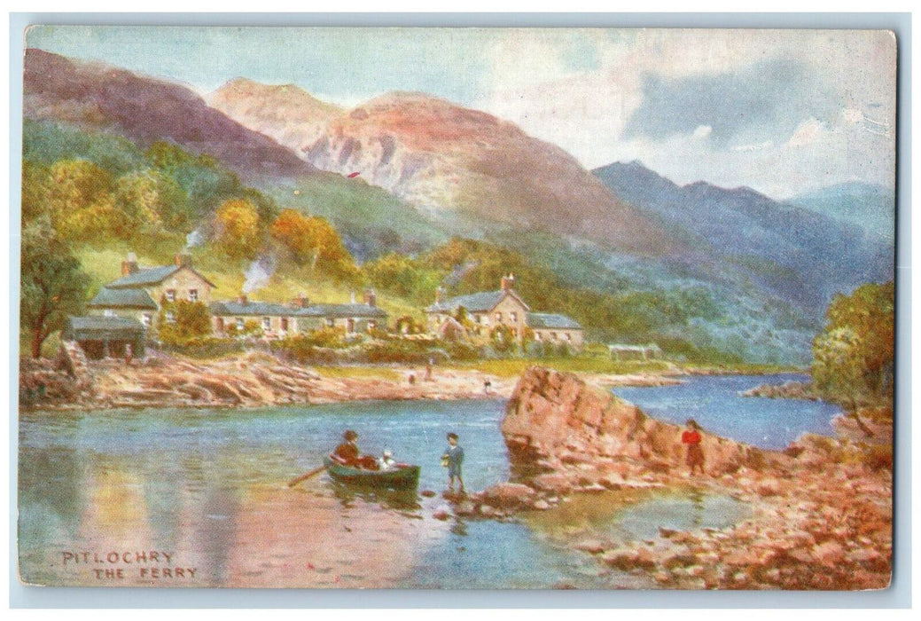 c1910 Pitlochry Port-Na-Craig The Ferry Scotland Oilette Tuck Art Postcard