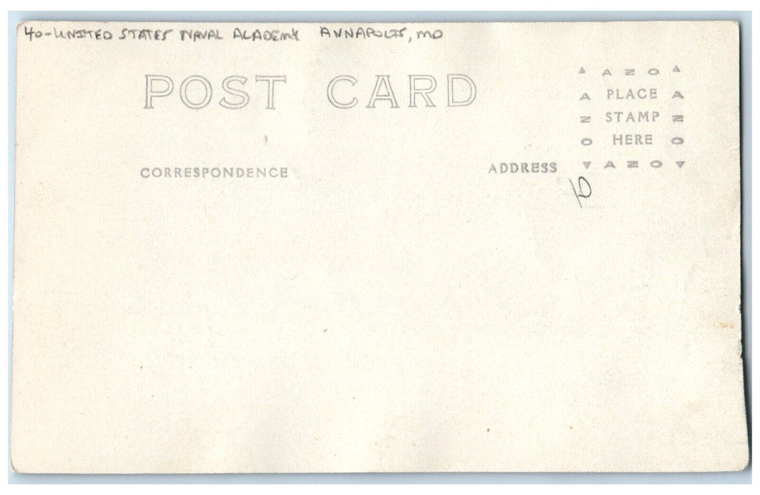 c1910's United States Naval Academy Annapolis Maryland MD RPPC Photo Postcard