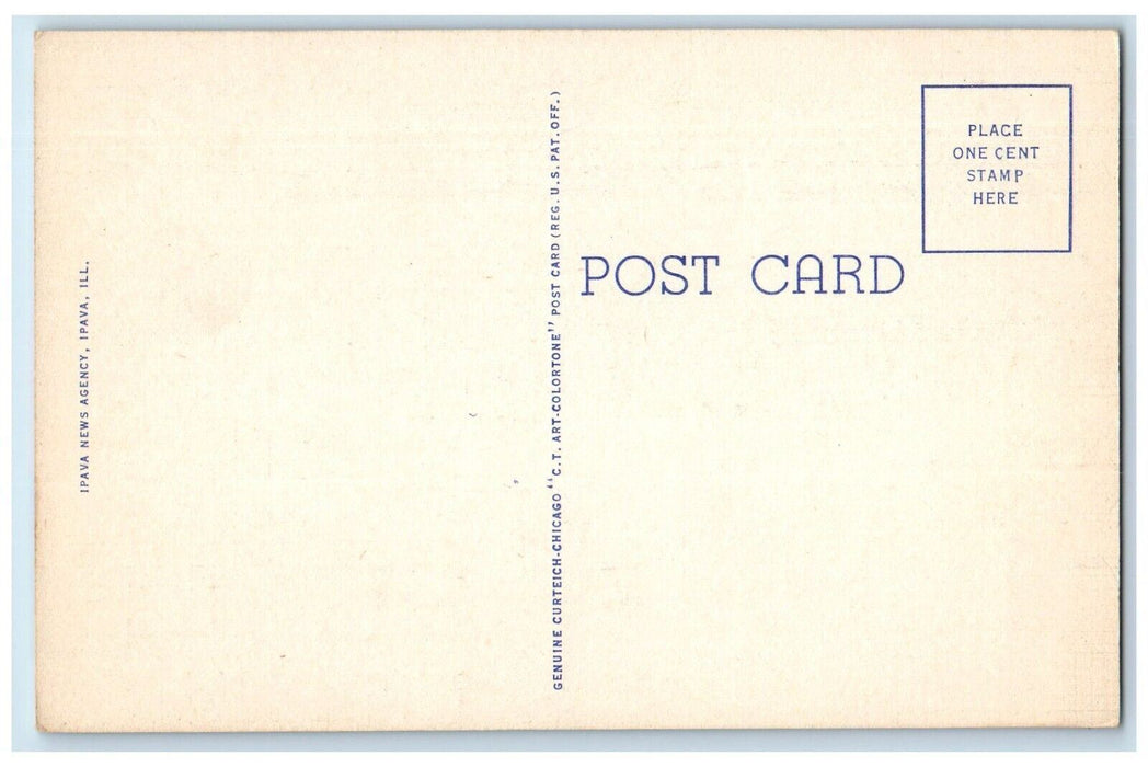 c1940 Greetings From Canton Multiview Large Letters Illinois IL Vintage Postcard