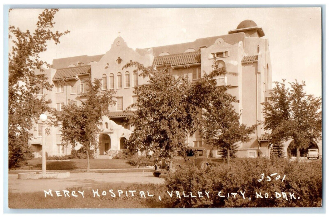 c1950's Mercy Hospital Building Valley City North Dakota ND RPPC Photo Postcard