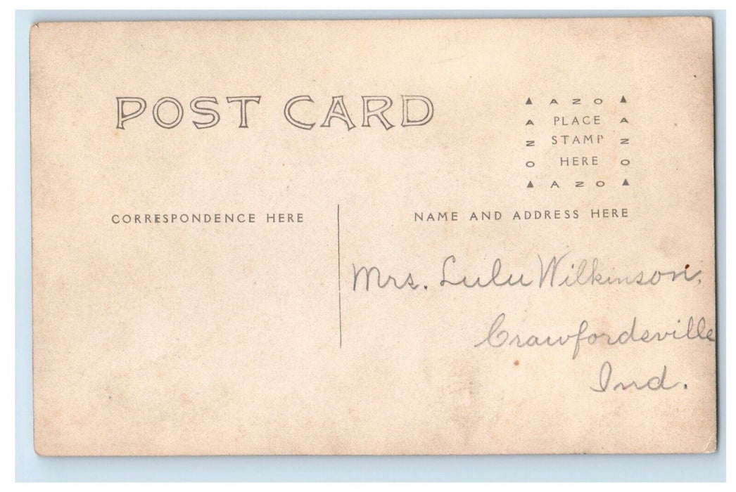 c1910's Football Team Players Sports Ball RPPC Unposted Photo Postcard