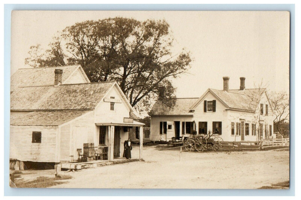 c1910's Grocery Store Woman House Wagon RPPC Unposted Photo Postcard