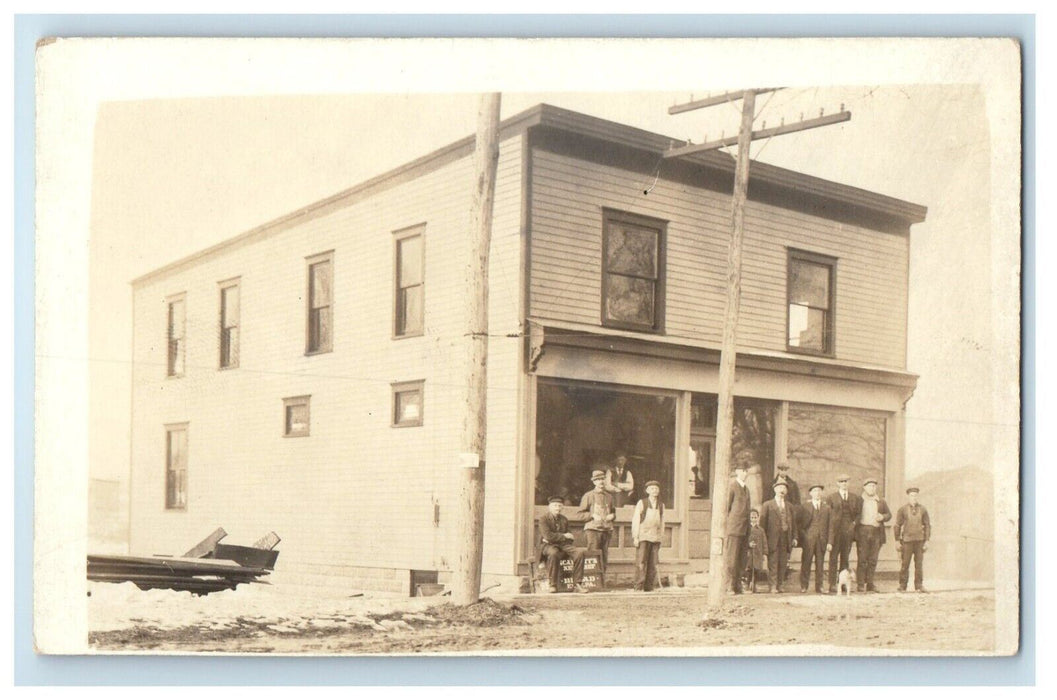 c1910's Business Workers Dog Child Men Crowd PA RPPC Unposted Photo Postcard