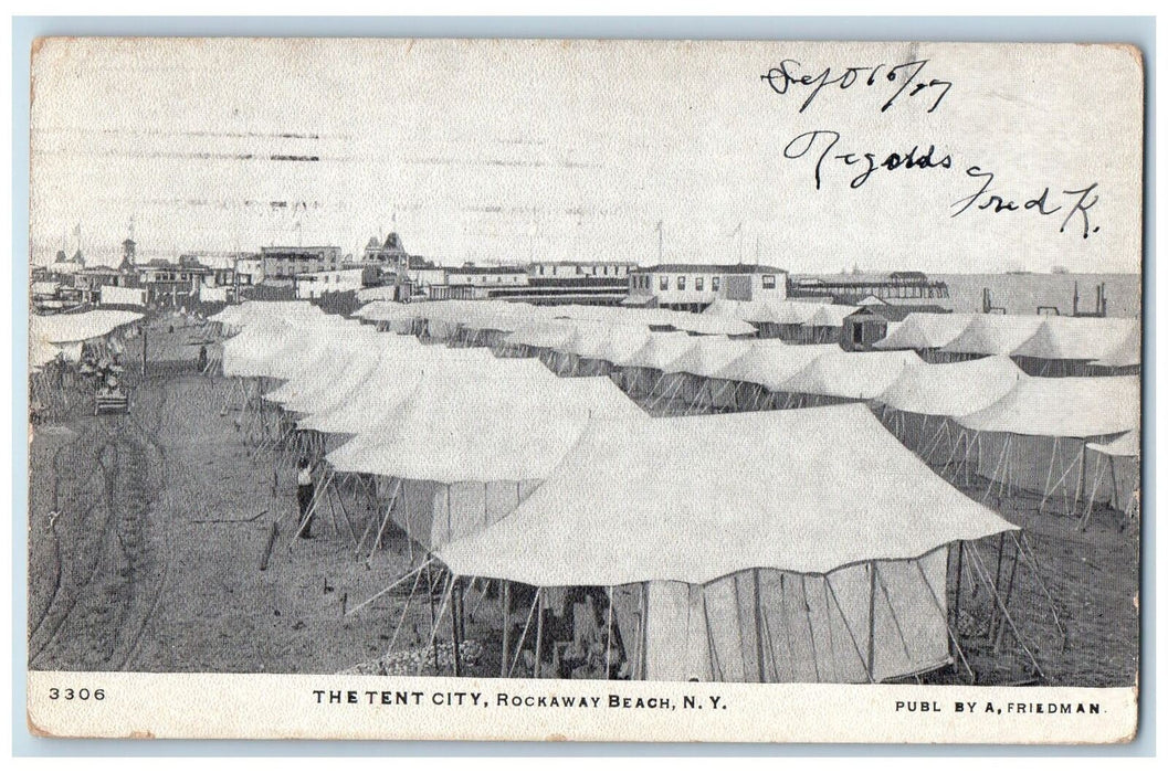1907 The Tent City Dirty Path Restaurant Rockaway Beach New York NY Postcard