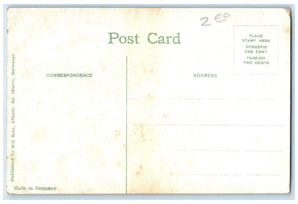 c1910's View Of Henry W. Grady Memorial Atlanta Georgia GA Antique Postcard