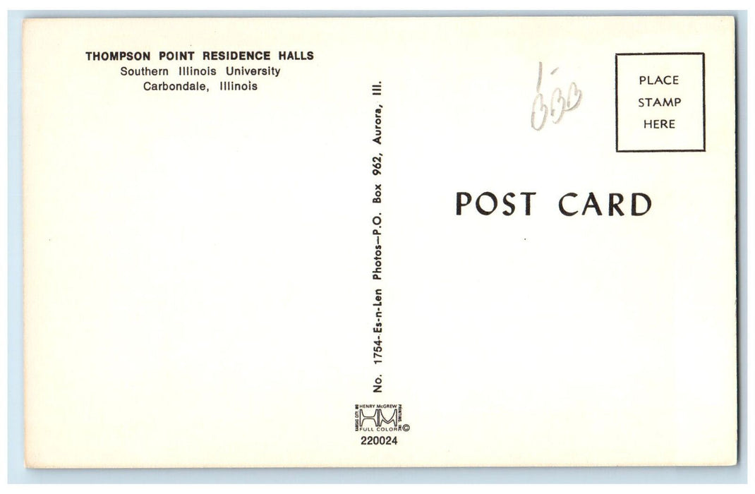 Thompson Point Residence Halls Illinois University Carbondale IL Postcard