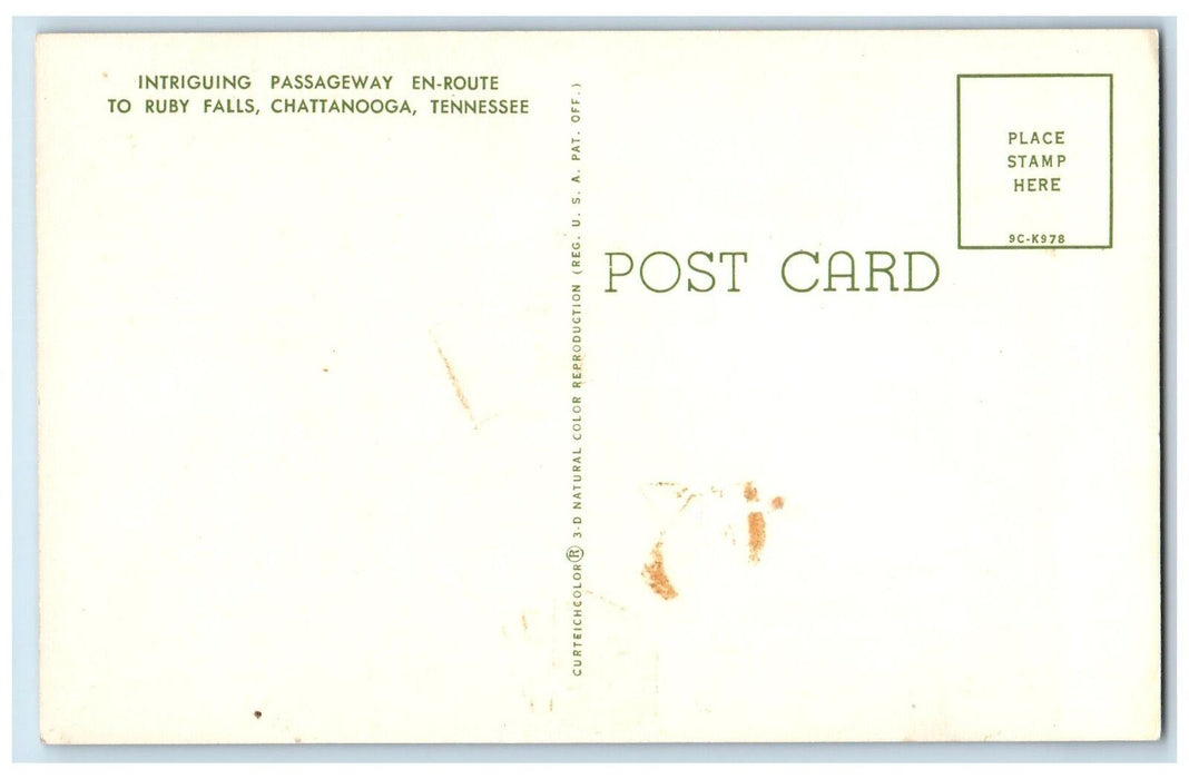 Intriguing Passageway En-Route To Ruby Falls Chattanooga Tennessee TN Postcard