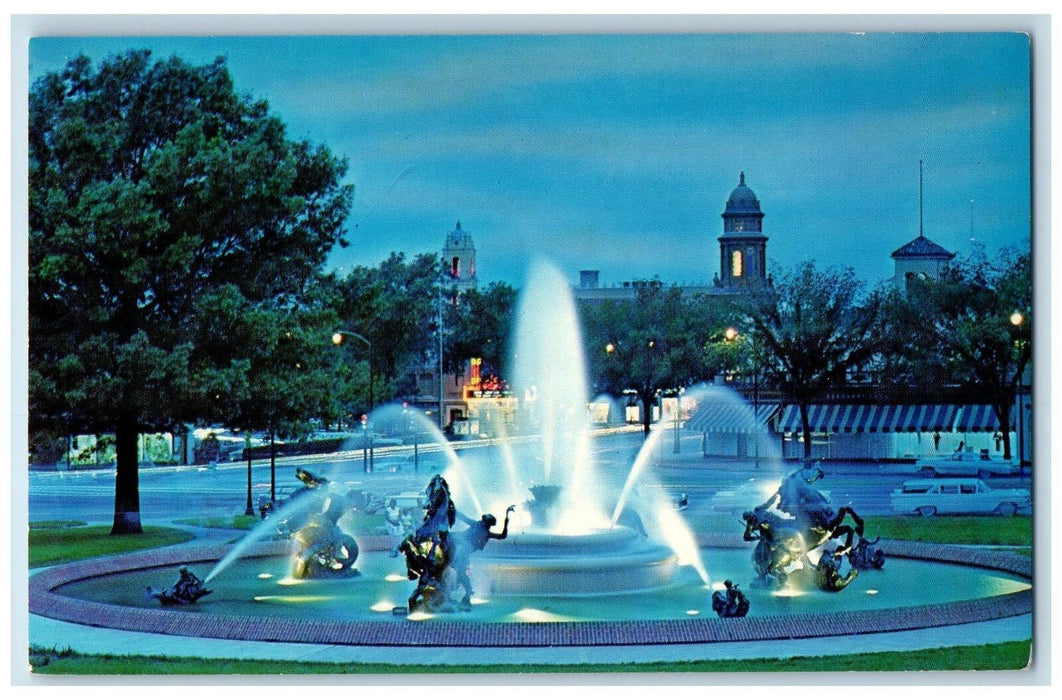 Scenic View The J.C Nichols Memorial Fountain Kansas City Missouri MO Postcard