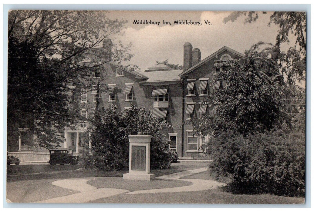 c1930's Middlebury Inn Hotel Middlebury Vermont VT Unposted Vintage Postcard