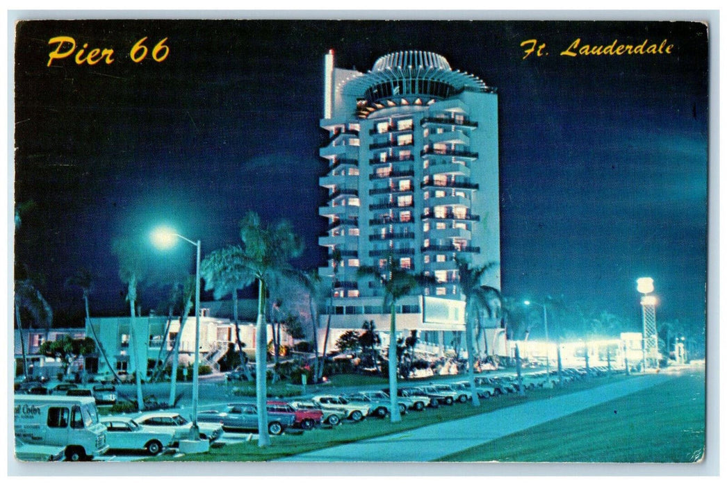 1976 Famous Pier 66 Motor Hotel and Restaurant Fort Lauderdale FL Postcard
