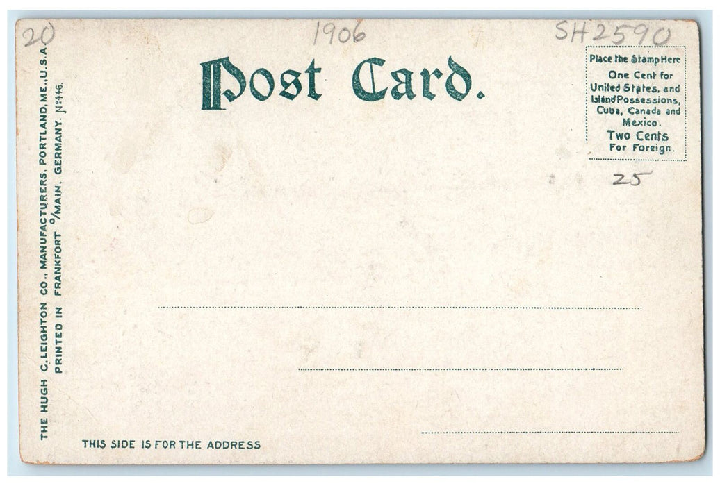 1906 New Dry Dock Navy Yard War Ship Boat Portsmouth New Hampshire NH Postcard