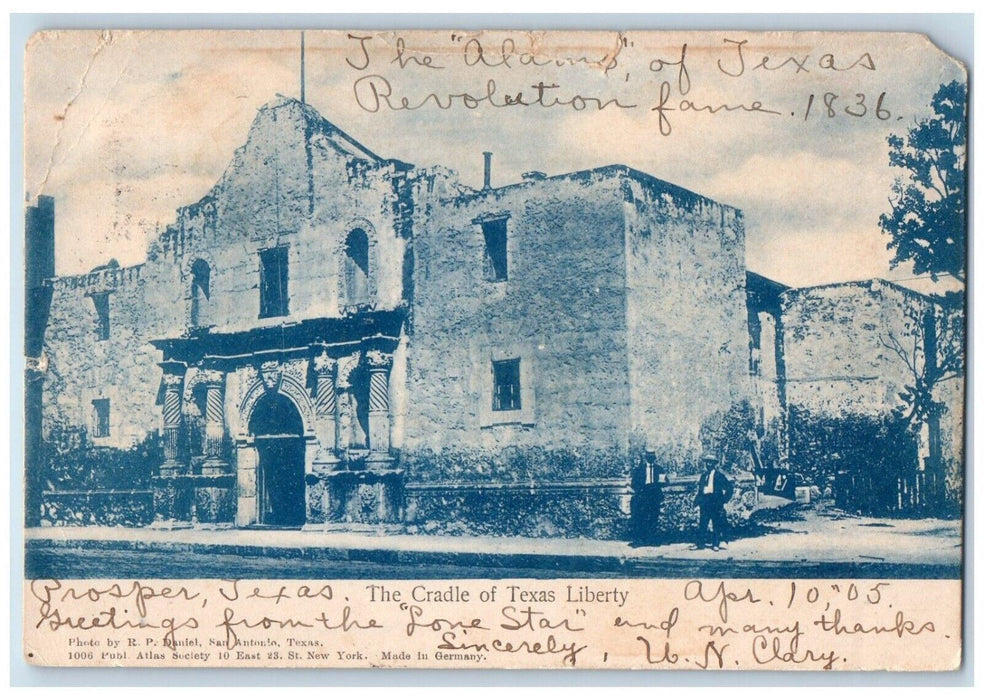 1905 The Alamo Cradle Of Texas Liberty San Antonio TX Posted Antique Postcard