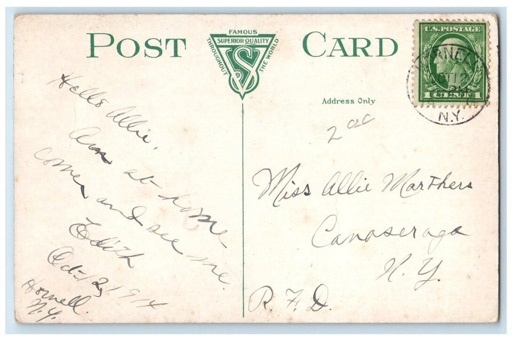 c1910 Campus Martius City Hall Pontchartrain Hotel Detroit Michigan MI Postcard