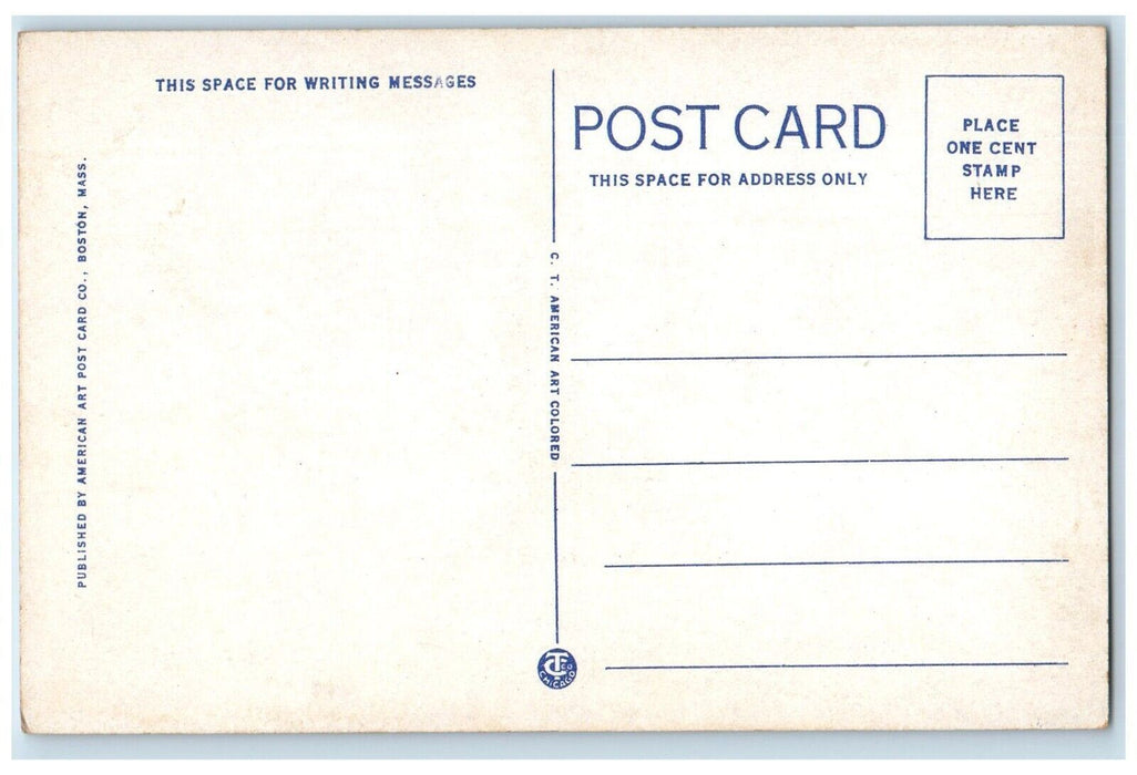 c1940 Outward Bound Ten Pound Island Light Gloucester Massachusetts MA Postcard