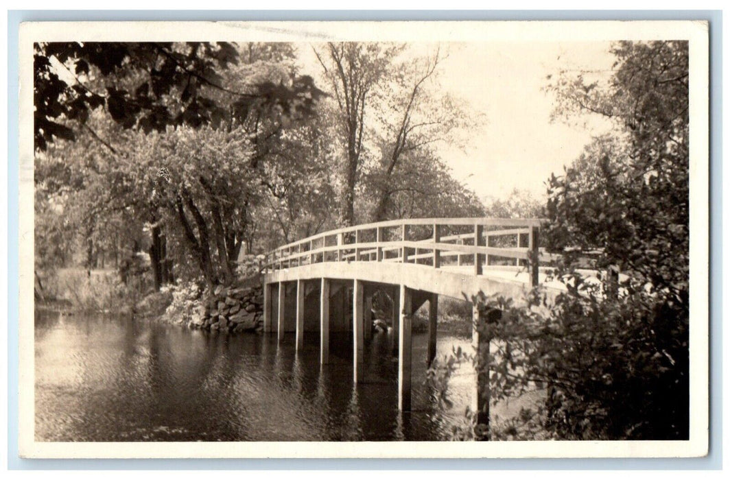 1948 Old North Bridge Concord Boston Massachusetts MA Posted RPPC Photo Postcard