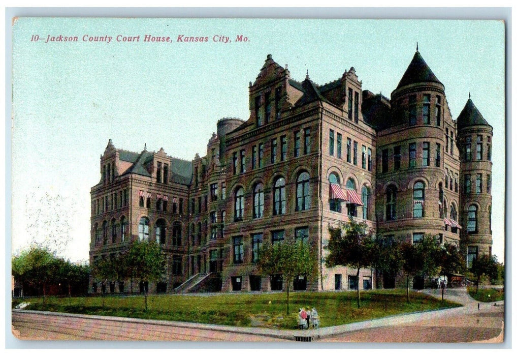 1909 Jackson County Court House Kansas City Missouri MO Vintage Antique Postcard