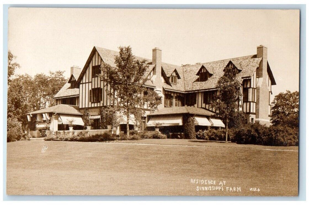 c1910's Sinnissippi Farm Residence View Oregon Illinois IL RPPC Photo Postcard