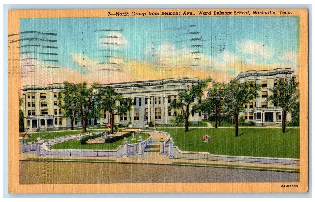 1948 North Group Belmont Ave. Ward Belmont School Nashville Tennessee Postcard