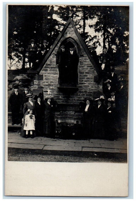 c1910's Druid Hill Park Men Women Silver Spring Maryland MD RPPC Photo Postcard