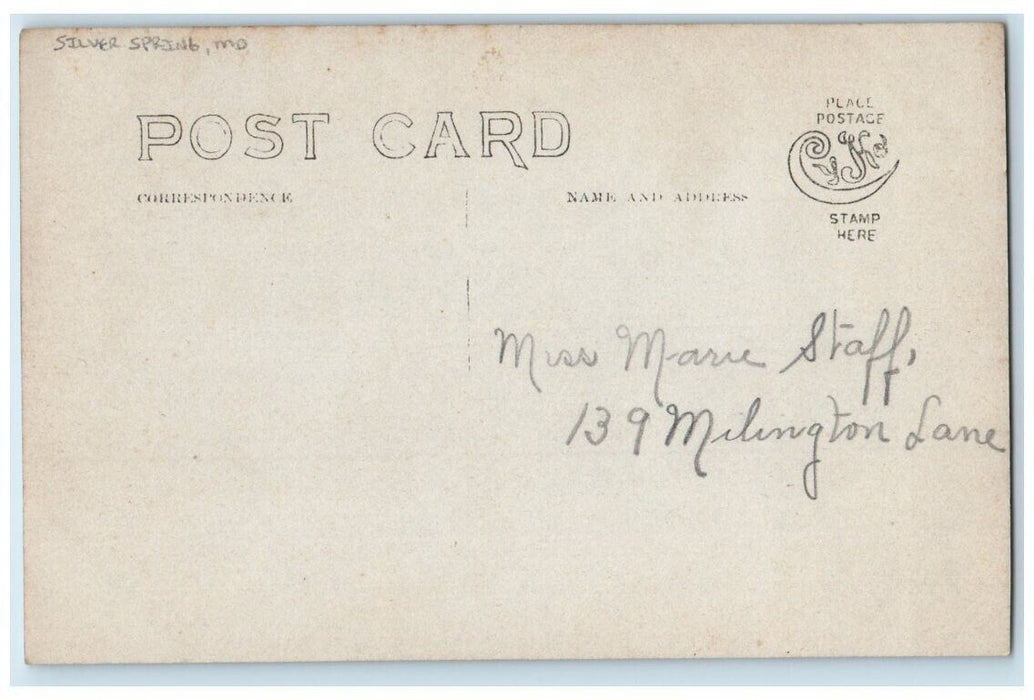 c1910's Druid Hill Park Men Women Silver Spring Maryland MD RPPC Photo Postcard