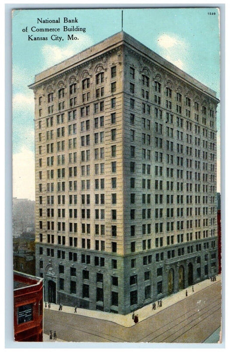 1912 National Bank Commerce Building Kansas City Missouri MO Vintage Postcard