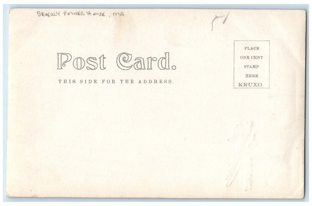 c1905 Powder House View Beverly Massachusetts MA RPPC Photo Unposted Postcard