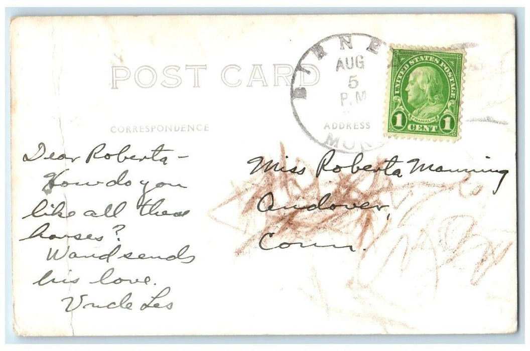 c1905 Bones Brothers Horse Ranch Birney Montana MT RPPC Photo Postcard