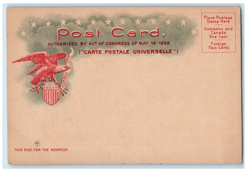 c1905 William Penn's Treaty With The Indian's By Charles II Antique Postcard