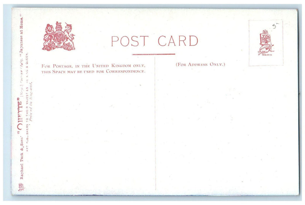 c1910 Japanese Warship in Dock Nagasaki Kyushu Japan Oilette Tuck Art Postcard