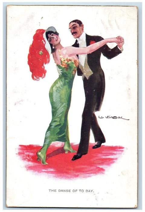 c1910's The Dance Of Today Couple Dancing Pola Austria Posted Antique Postcard