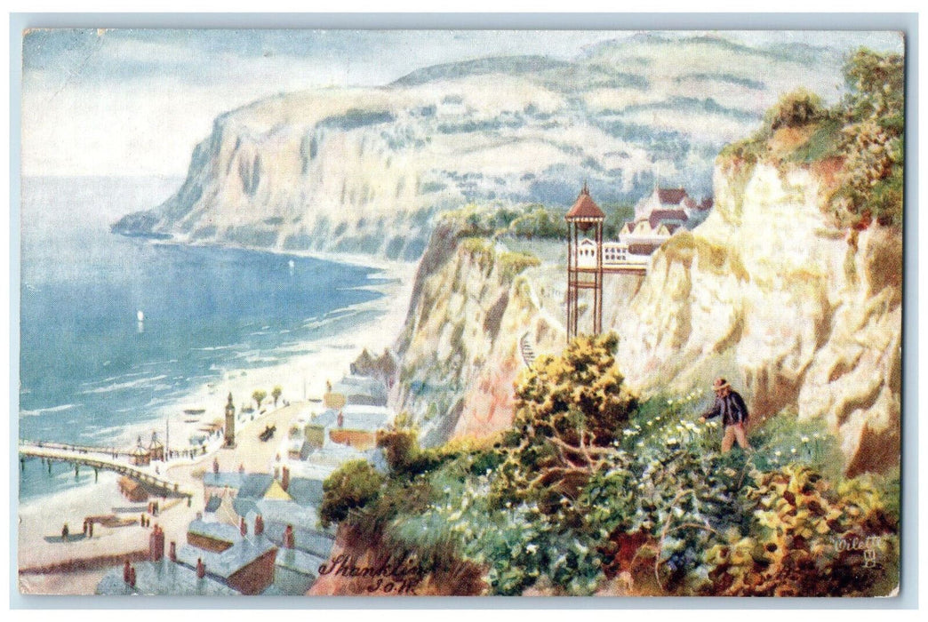 1910 Shanklin Seaside Resort in Isle of Wight England Oilette Tuck Art Postcard